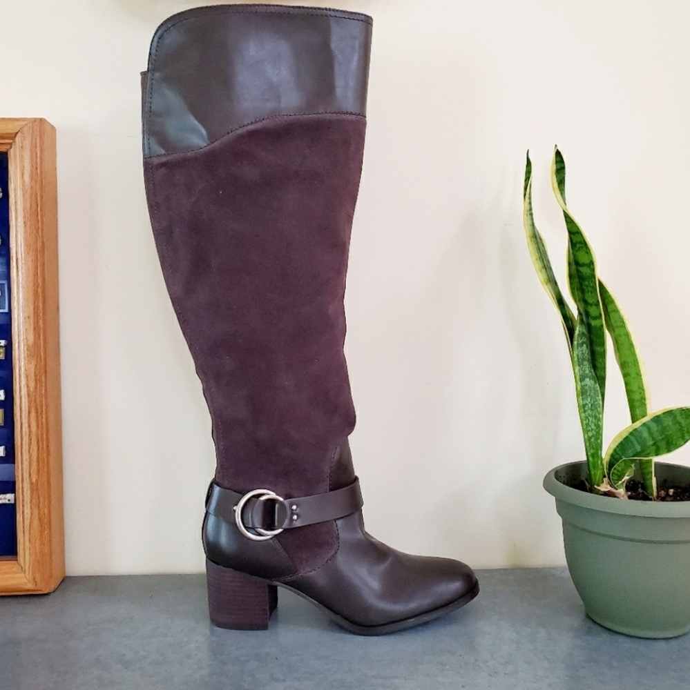 Marc Fisher Editor Over the Knee Boots Brown 9M